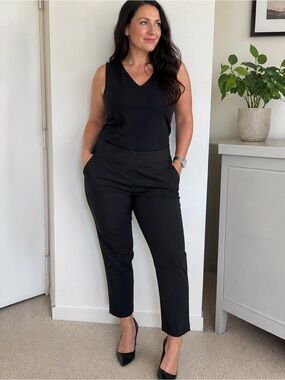 A New Day High Rise Skinny Ankle Pants Black Stretch Career Pants 14R NWT